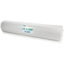 10' x 100' Clear 6 mil Greenhouse Plastic Sheeting, LDPE Film Roll, 1000 sq. ft. Area